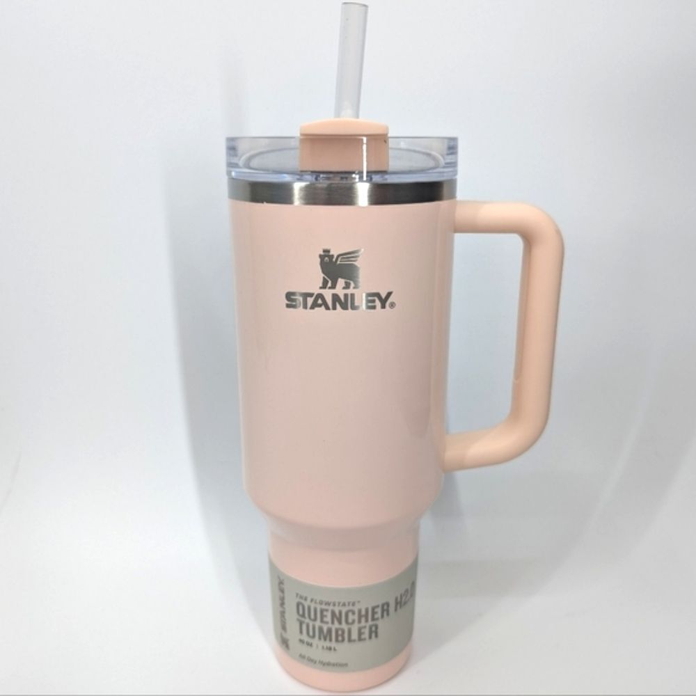 Stanley 40 oz Quencher Tumbler H2.0 Flowstate Glazed Donut Gloss Ballet Pink NWT - Picture 5 of 14